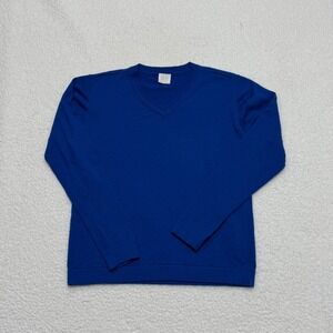 Ping SensorWarm Blue V-Neck Merino Wool Golf Sweater US 6